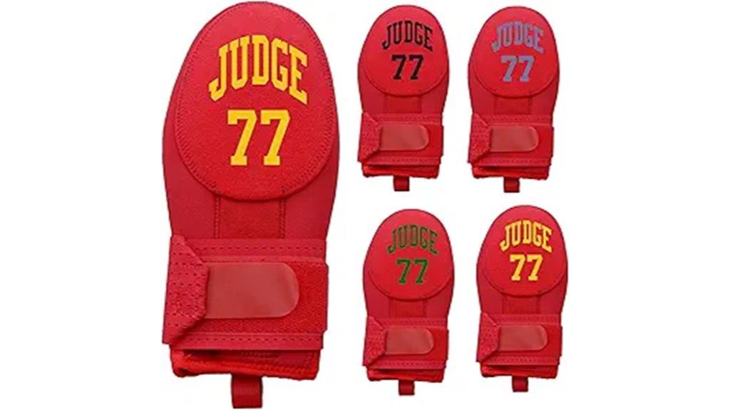 personalized red sliding mitt