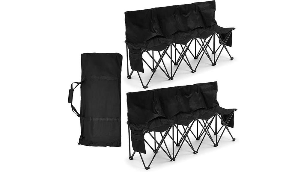 portable 4 seat soccer chairs