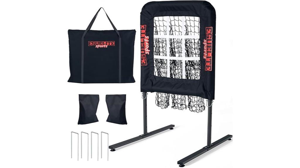 portable adjustable pitching net