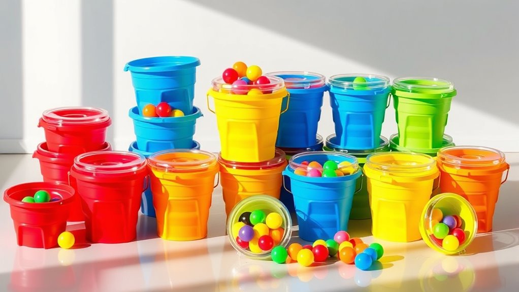 portable collapsible ball buckets