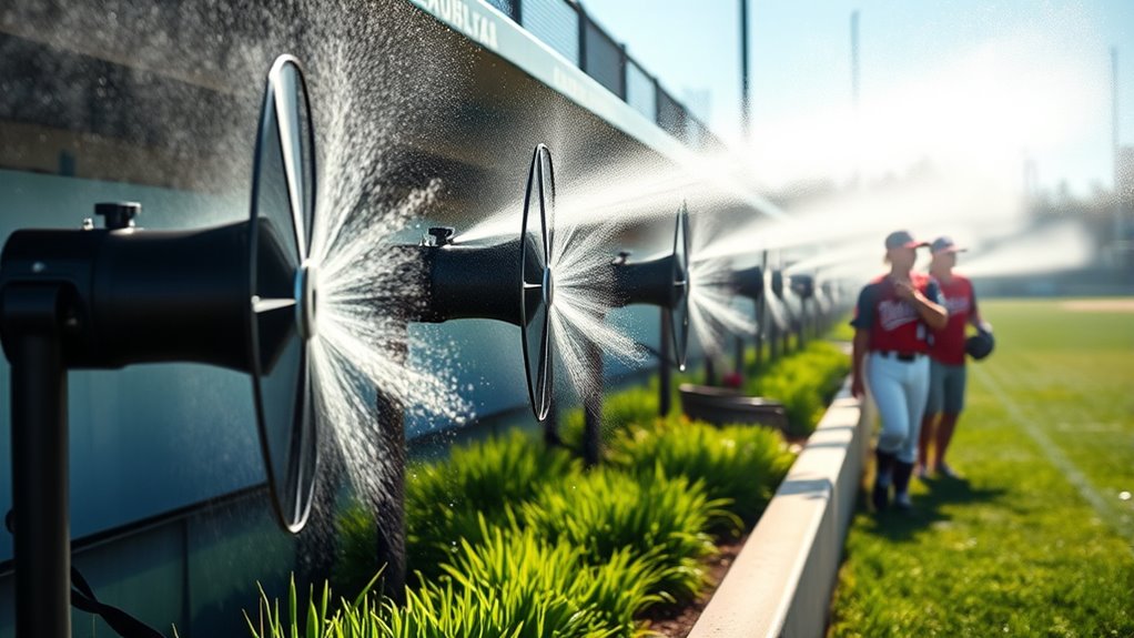 portable dugout cooling fans