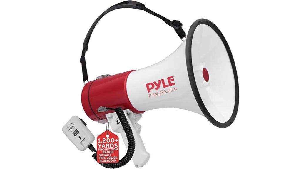 portable megaphone with siren