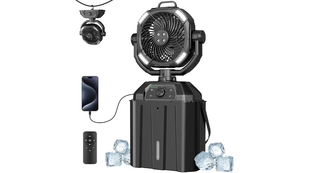 portable misting fan features