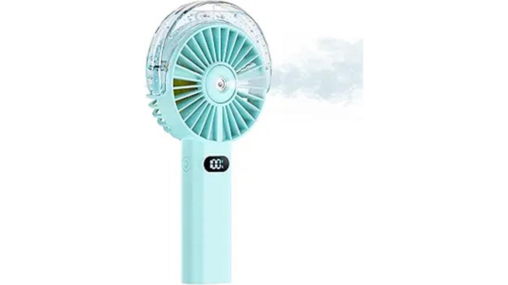 portable rechargeable misting fan