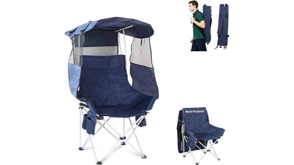 portable shade camping chair