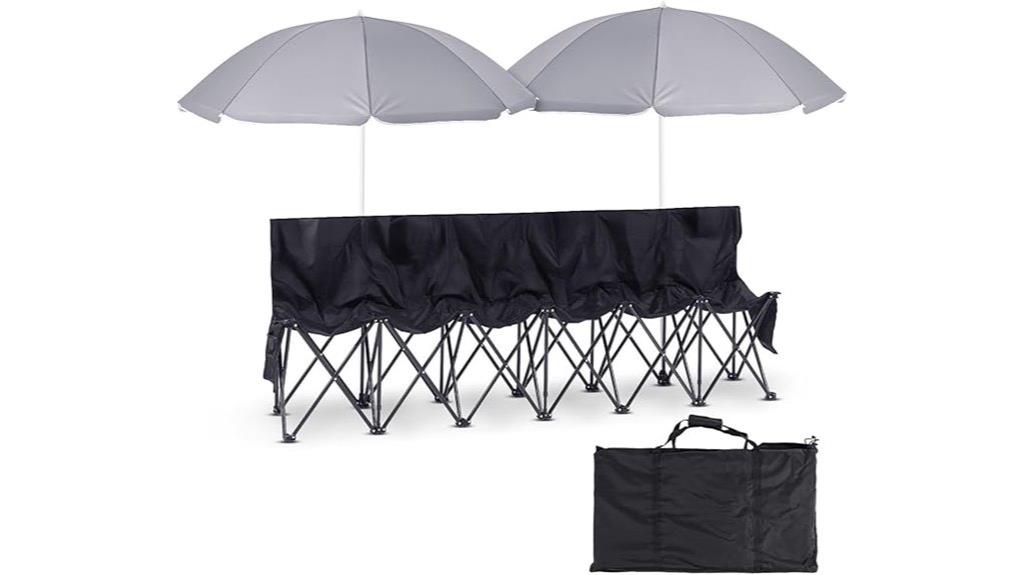 portable soccer seat with shade