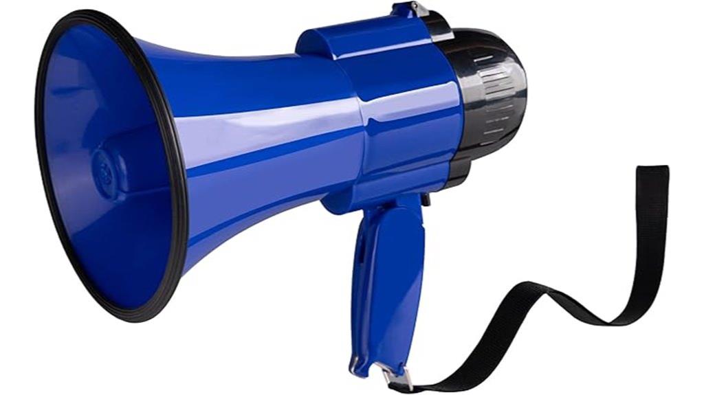 powerful megaphone with siren