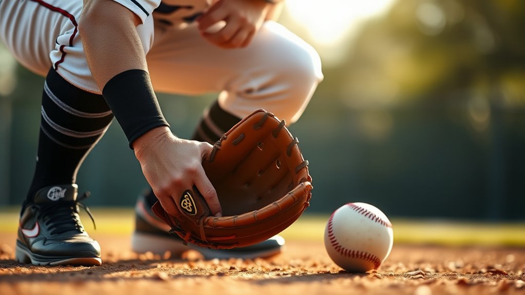 proper stance and glove positioning
