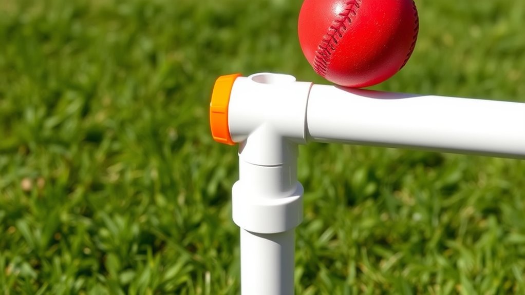 pvc batting tee setup