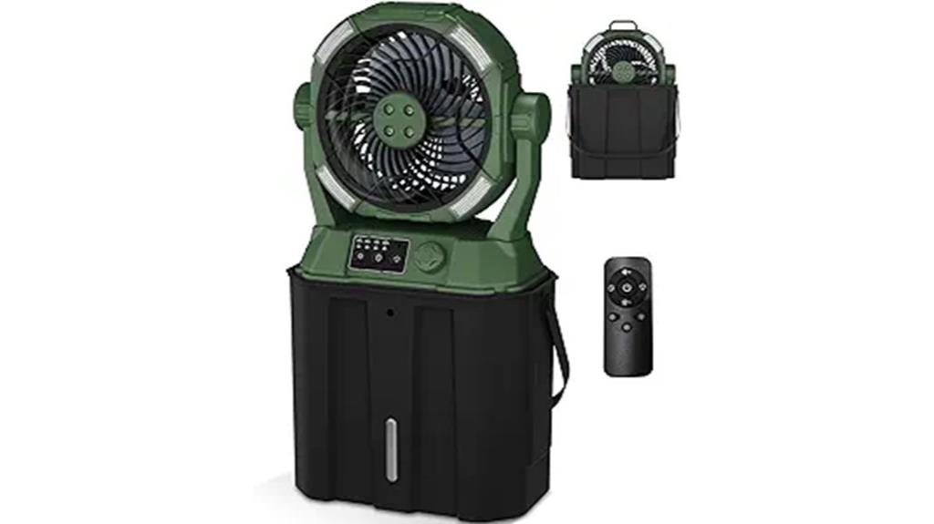 rechargeable portable misting fan