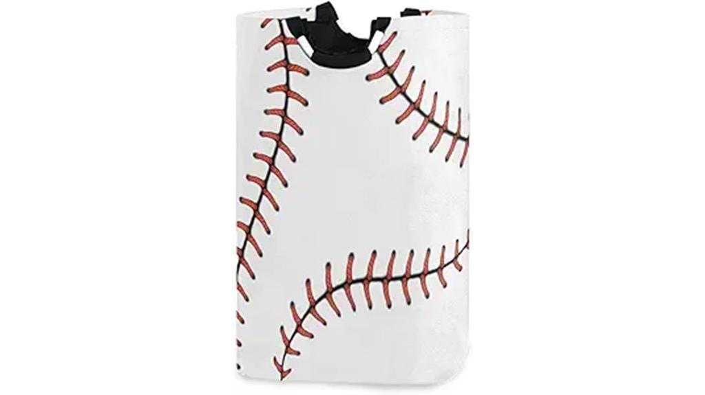 red stitching baseball basket