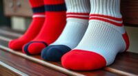 retro softball stirrup socks