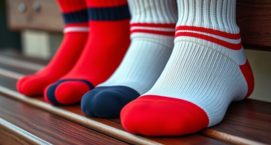 retro softball stirrup socks