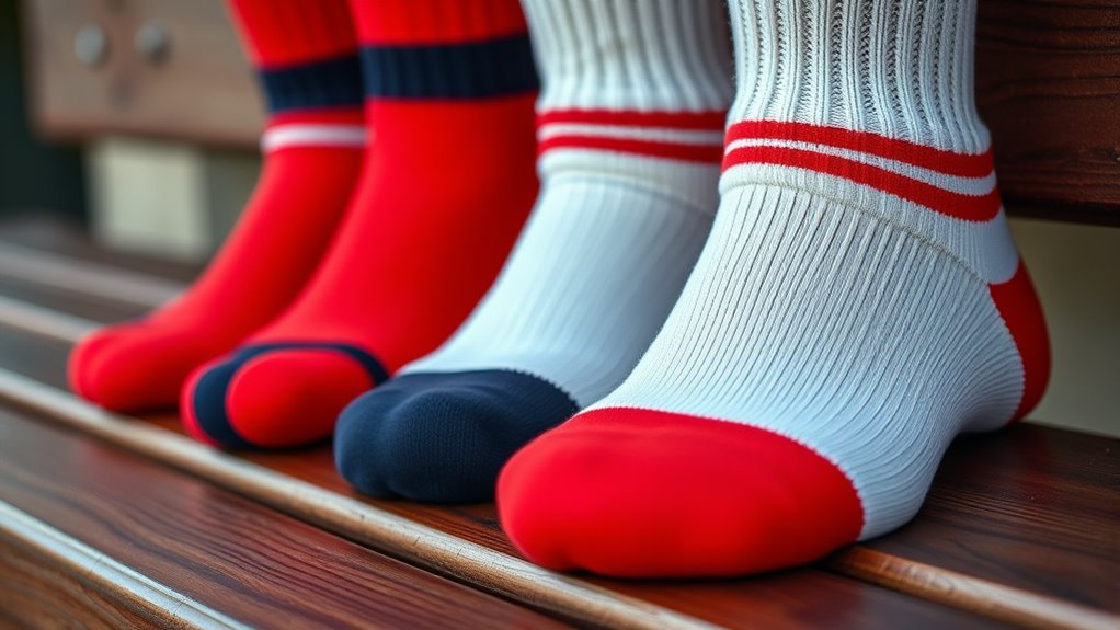 retro softball stirrup socks