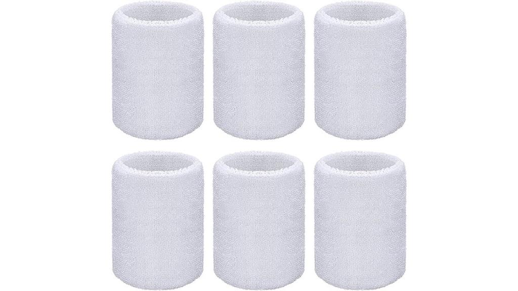 set of six athletic wristbands