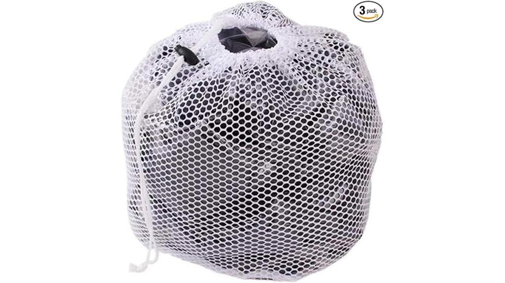 set of three mesh laundry bags
