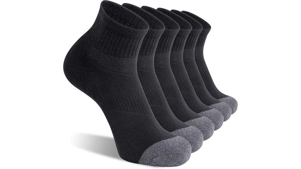 six pair athletic socks