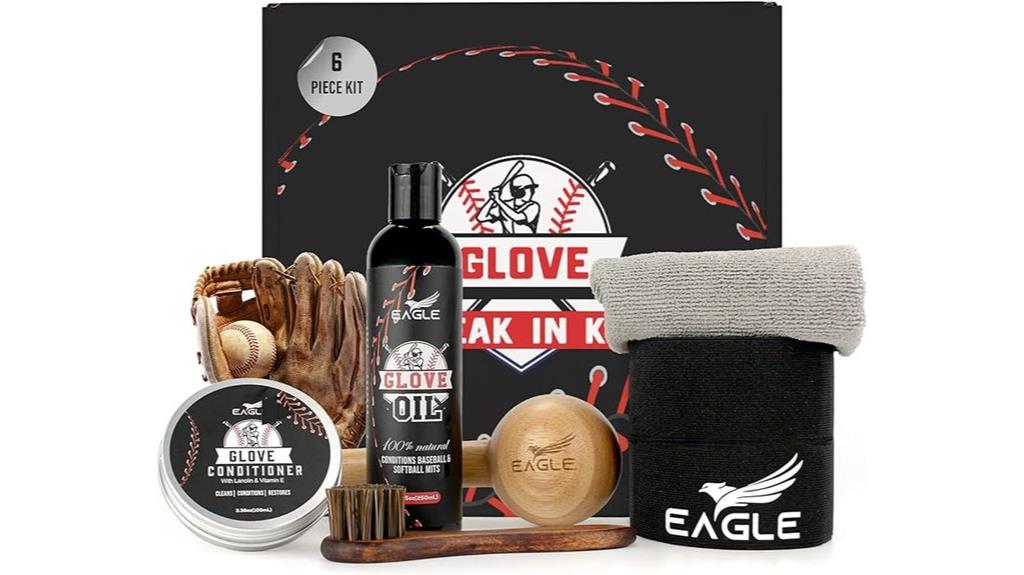 six piece glove break in kit