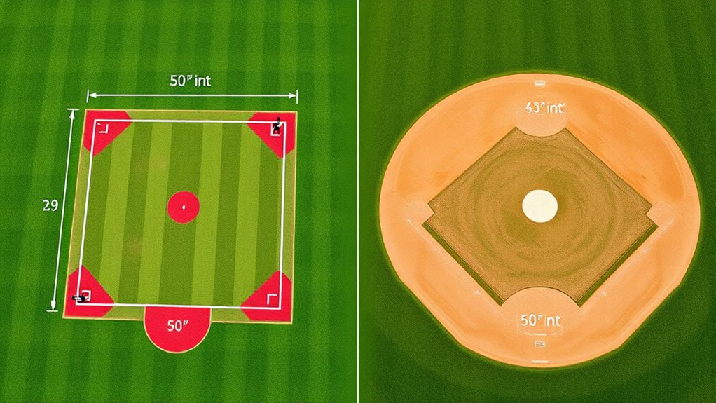 smaller softball larger baseball
