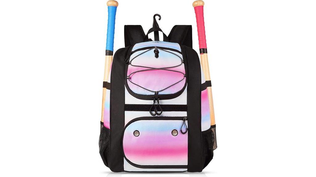 softball bag with shoe