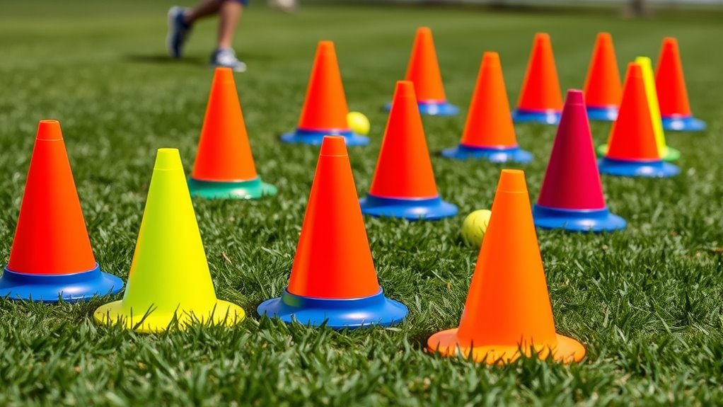 softball baserunning agility cones