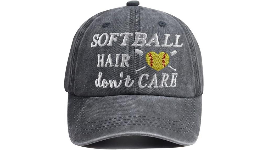 softball hair don t care
