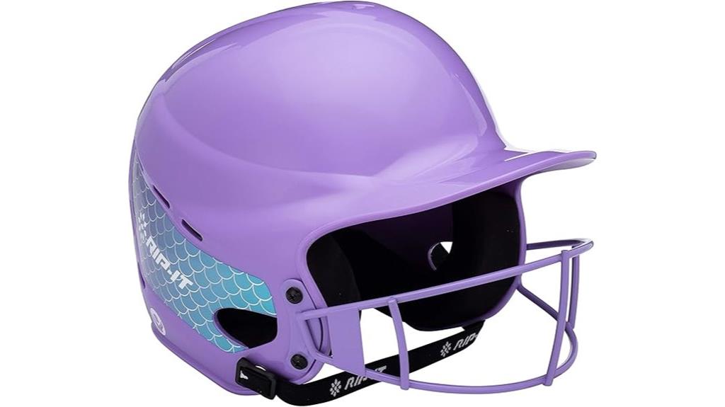 softball helmet with face mask