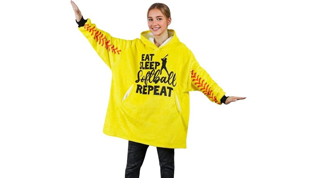 softball hooded blanket gifts