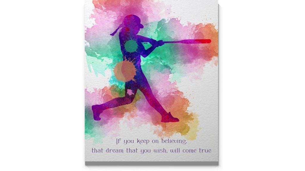 softball inspiration wall art