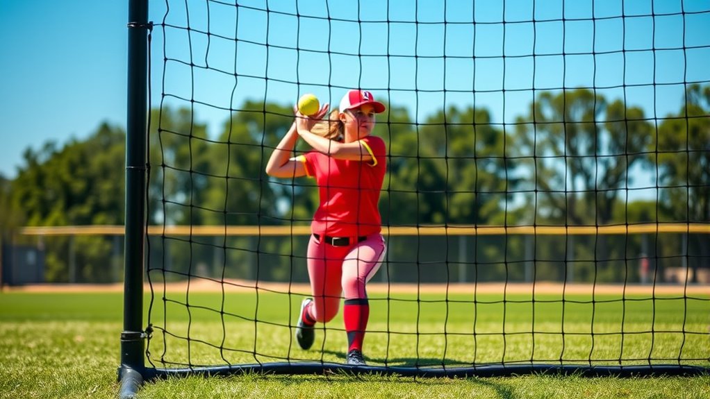 softball pitcher safety nets
