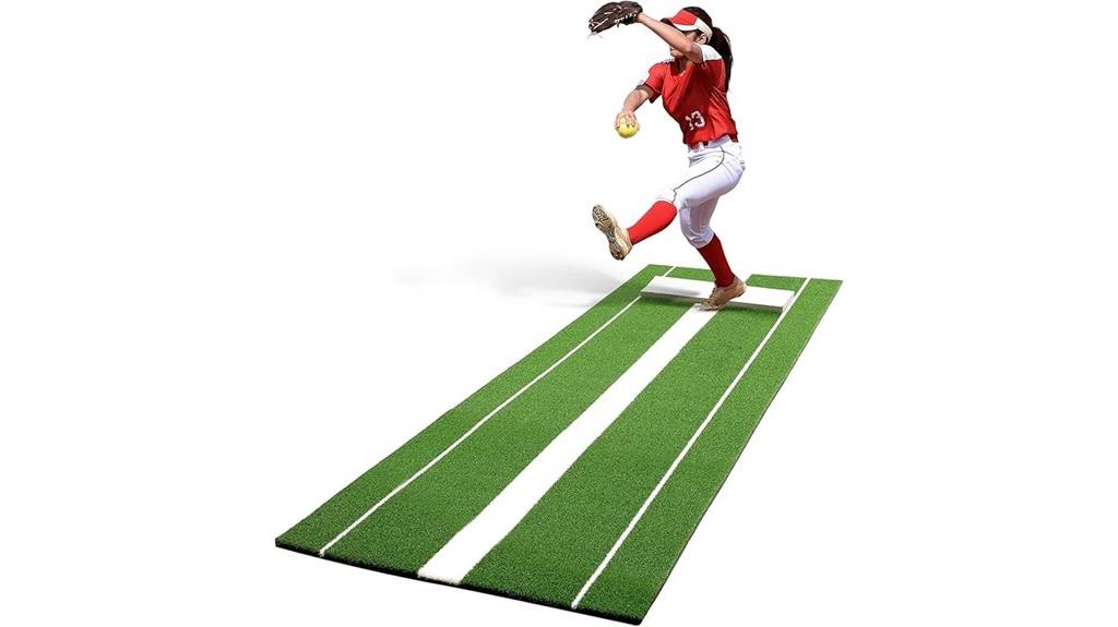 softball pitching mat rubber