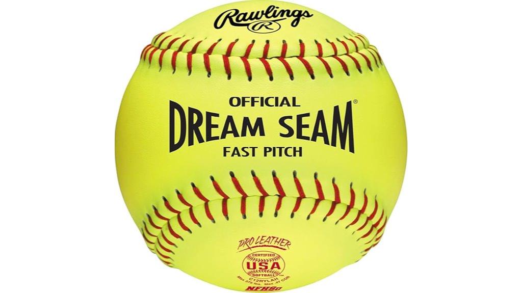 softball set with official seams