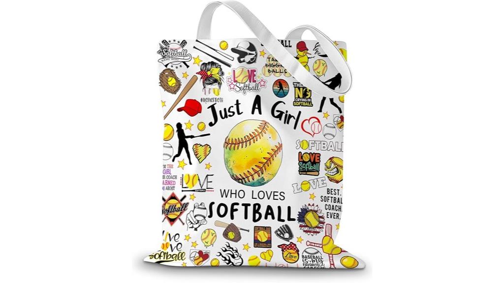 softball tote bag