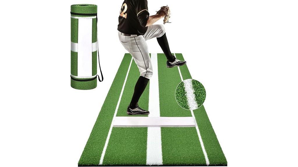 softball training pitching mat