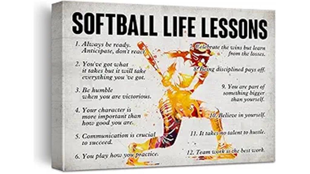 softball wall art decor