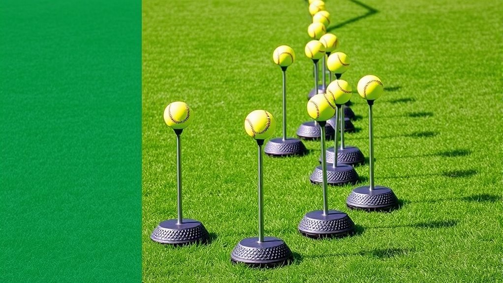 stable weighted softball tees
