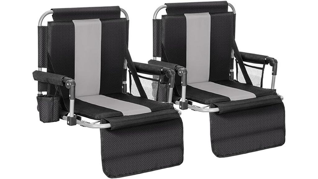 stadium bleacher seat with arms