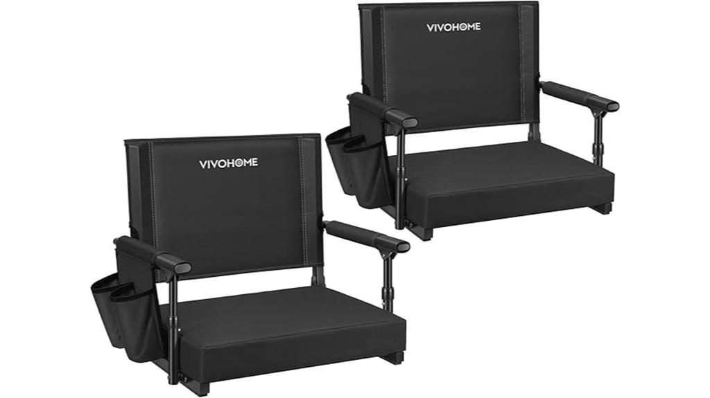 stadium seats with cushions