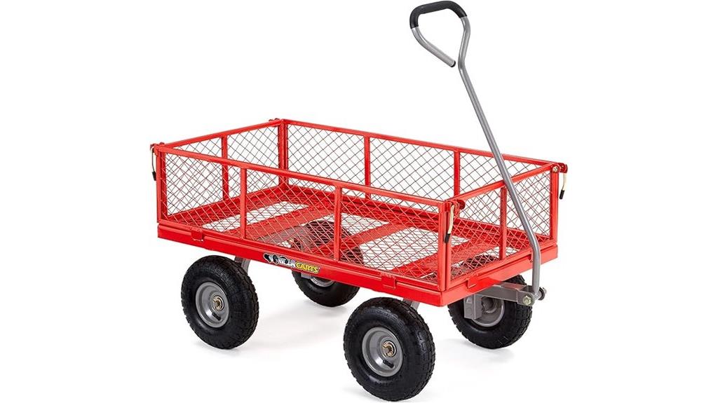 steel utility wagon with removable sides