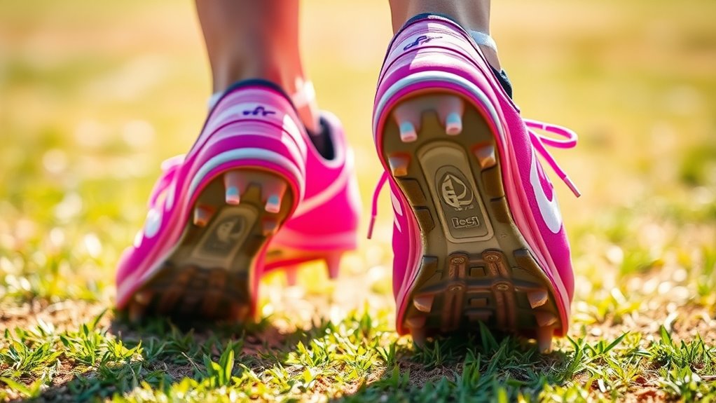 supportive cushioned softball cleats