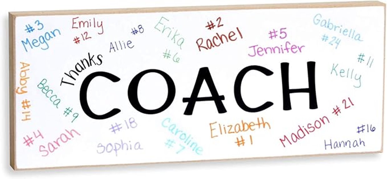thank you coach autograph