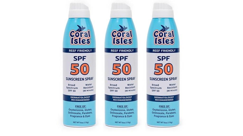 three pack sunscreen spray