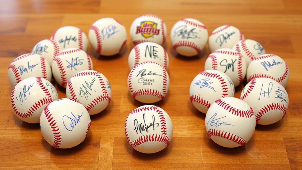 top autograph softballs for teams