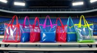 top clear softball tote bags