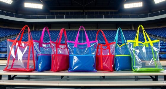 top clear softball tote bags