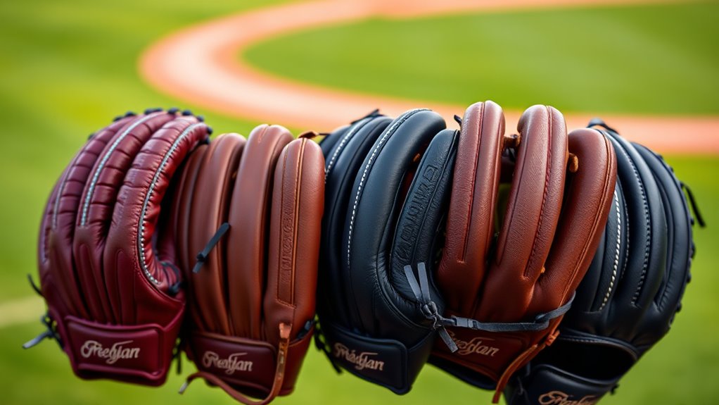 top left handed softball gloves