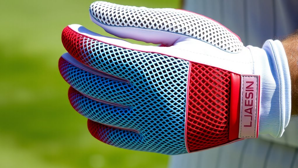 top mesh batting gloves
