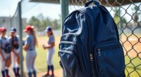 top softball backpack with fence hooks