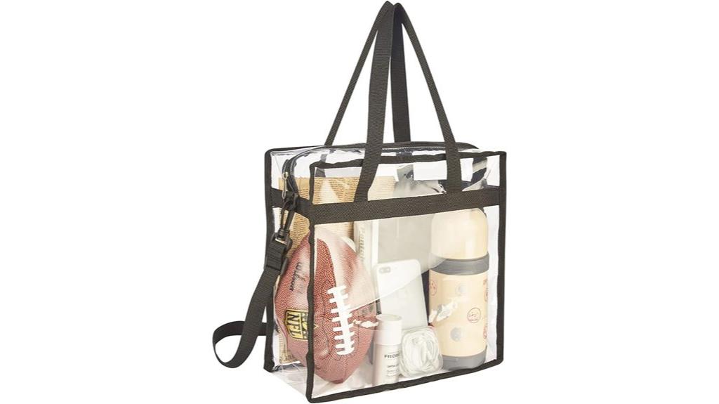 transparent stadium security tote