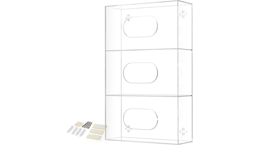 triple glove box storage